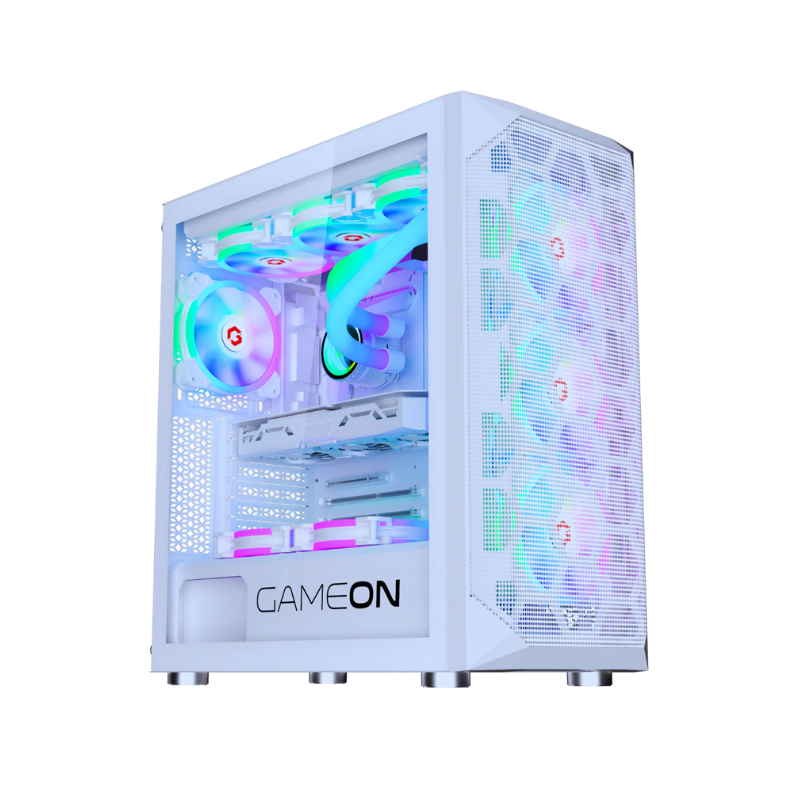 GAMEON Emperor Arctic I Series Mid Tower Gaming Case - White