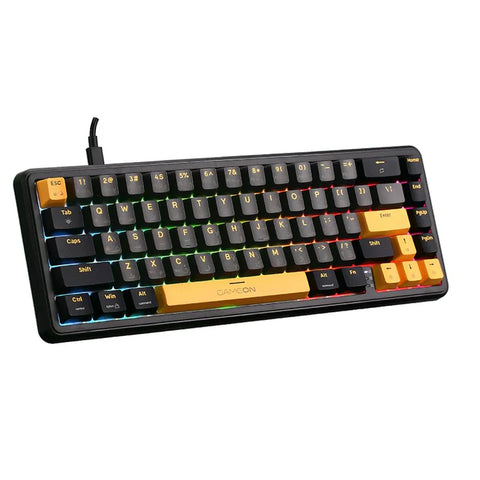 GAMEON VOLT Series 60% RGB Magnetic Mechanical Wired Gaming Keyboard, Pink Switch - English/Arabic (GOMGK68-RS)