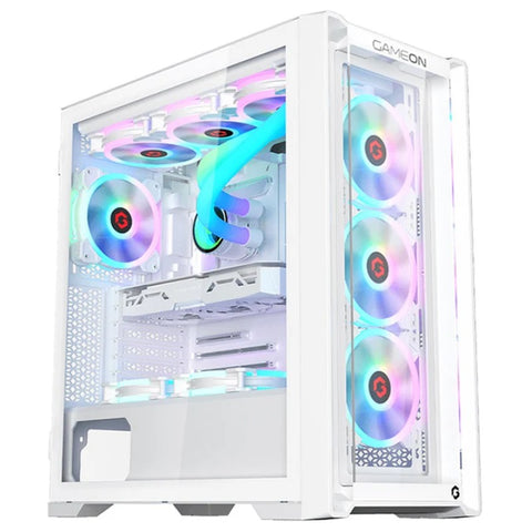 GAMEON Vortex Arctic Series Mid Tower Gaming Case - White