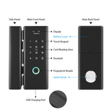Gopeta, High-Security TTLock Smart Glass Door Lock for Frameless Glass Doors, Fingerprint, App & Passcode