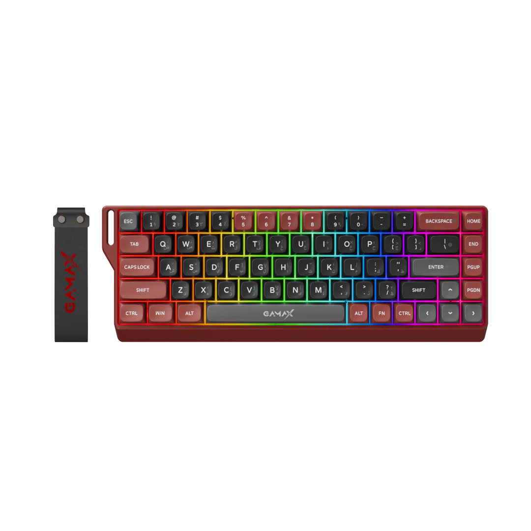 Gamax GM-02, Tri-Mode RGB Mechanical Keyboard (Wired / Bluetooth / Wireless) with Arabic Support