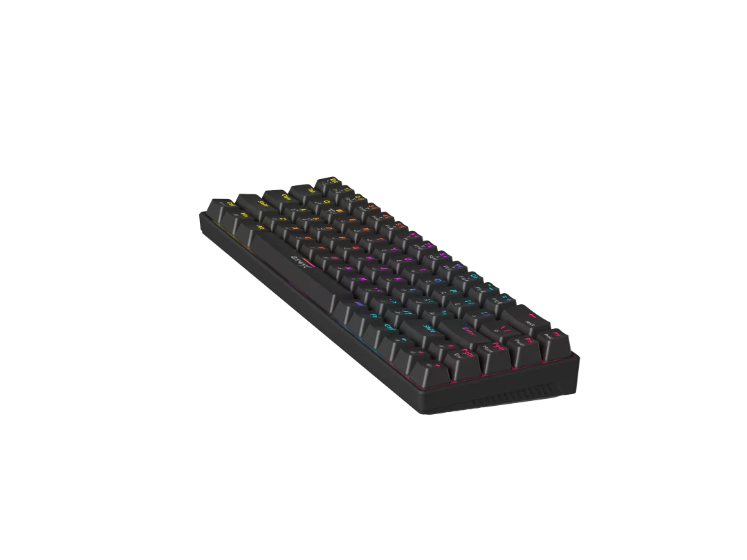 Gamax GM-204, 4-in-1 Wired PC Gaming Accessory Set with Arabic Mechanical Keyboard – Black