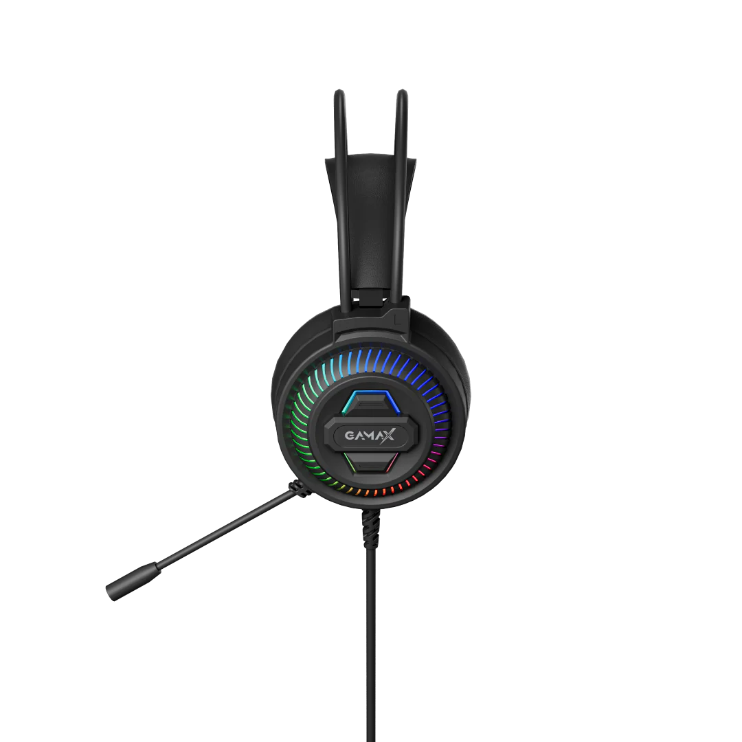 Gamax GM-645, 4-in-1 Wired PC Accessory Set with Arabic Keyboard – Black