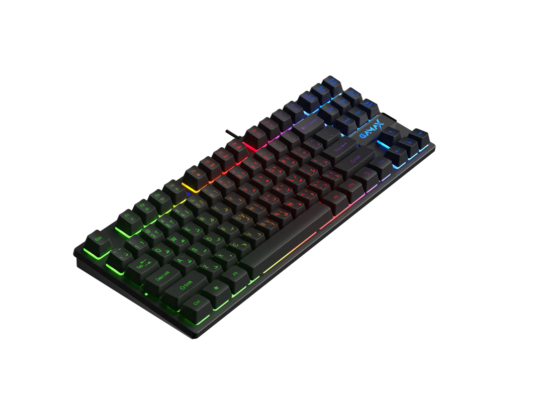 Gamax GM-645, 4-in-1 Wired PC Accessory Set with Arabic Keyboard – Black