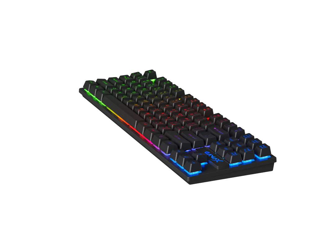 Gamax GM-645, 4-in-1 Wired PC Accessory Set with Arabic Keyboard – Black