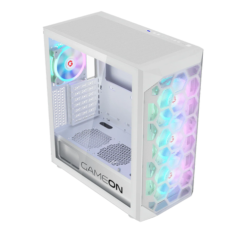 GAMEON Emperor Arctic I Series Mid Tower Gaming Case - White