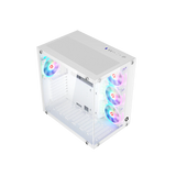GameOn GO-EMPERORII-A, Emperor Arctic II Series Mid Tower Gaming Case with 7 ARGB Fans - White