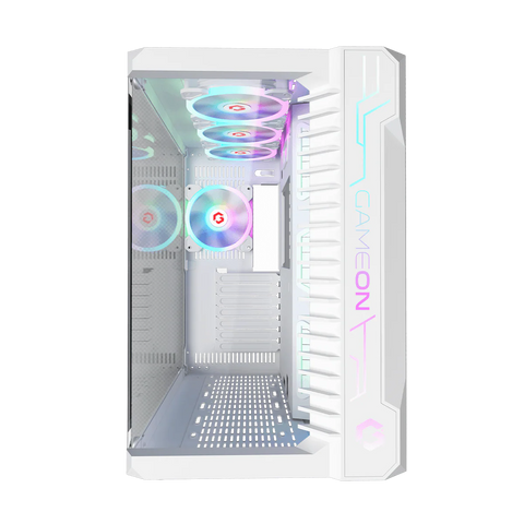 حقيبة ألعاب GAMEON Emperor Midnight III Series Mid Tower - بيضاء