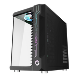 GameOn GO-EMPERORIII-M, Emperor Midnight III Series Mid Tower Gaming Case, 7x Pre-Installed ARGB Fans - Black