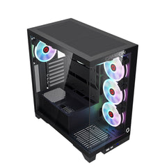 حقيبة ألعاب GAMEON Emperor Midnight IV Series Mid Tower - أسود