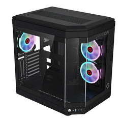GAMEON GO-VALKYRIEI-M VaIkyriei Series Mid Tower Gaming Case 3 Side Glass - أسود