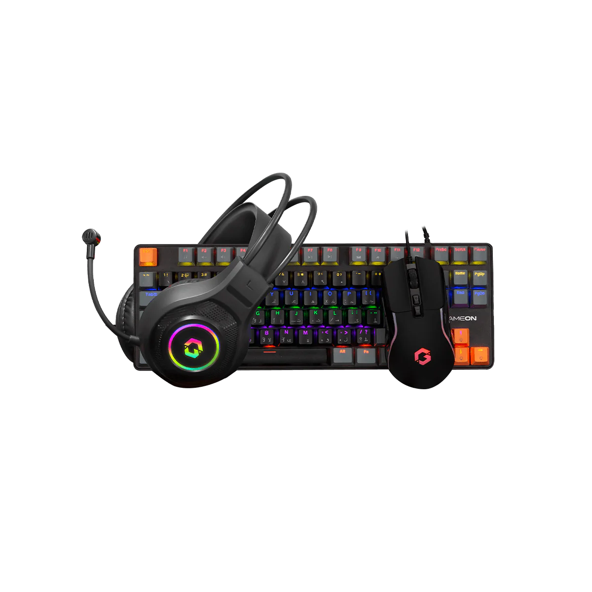 مجموعة الألعاب GAMEON VIPER XI الكل في واحد (لوحة مفاتيح ميكانيكية، سماعة رأس، ماوس ولوحة ماوس)