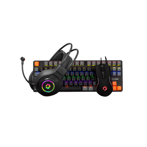 مجموعة الألعاب GAMEON VIPER XI الكل في واحد (لوحة مفاتيح ميكانيكية، سماعة رأس، ماوس ولوحة ماوس)