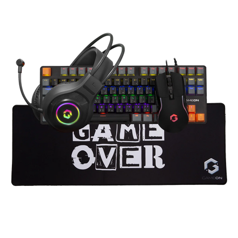 مجموعة الألعاب GAMEON VIPER XI الكل في واحد (لوحة مفاتيح ميكانيكية، سماعة رأس، ماوس ولوحة ماوس)