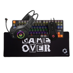 مجموعة الألعاب GAMEON VIPER X الكل في واحد (لوحة المفاتيح الميكانيكية، سماعة الرأس، الماوس ولوحة الماوس)