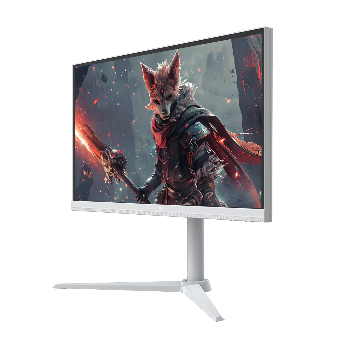 شاشة ألعاب GAMEON GOAP24FHD380IPS Artic Pro Series مقاس 24 بوصة FHD، 380 هرتز، MPRT 0.5 مللي ثانية، HDMI 2.1، شاشة IPS سريعة - بيضاء