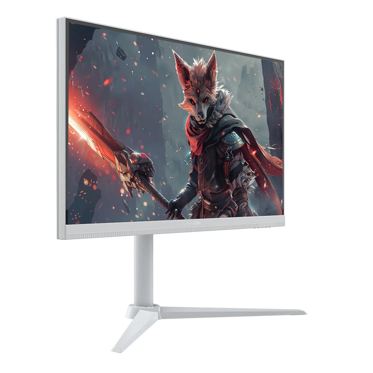 شاشة ألعاب GAMEON GOAP24FHD380IPS Artic Pro Series مقاس 24 بوصة FHD، 380 هرتز، MPRT 0.5 مللي ثانية، HDMI 2.1، شاشة IPS سريعة - بيضاء