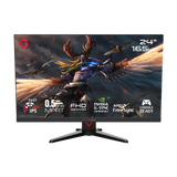 GAMEON GOE24FHD165, 24" FHD, 165Hz, 1ms (1920x1080) Flat IPS Gaming Monitor With G-Sync & Free Sync - Black (Support PS5)
