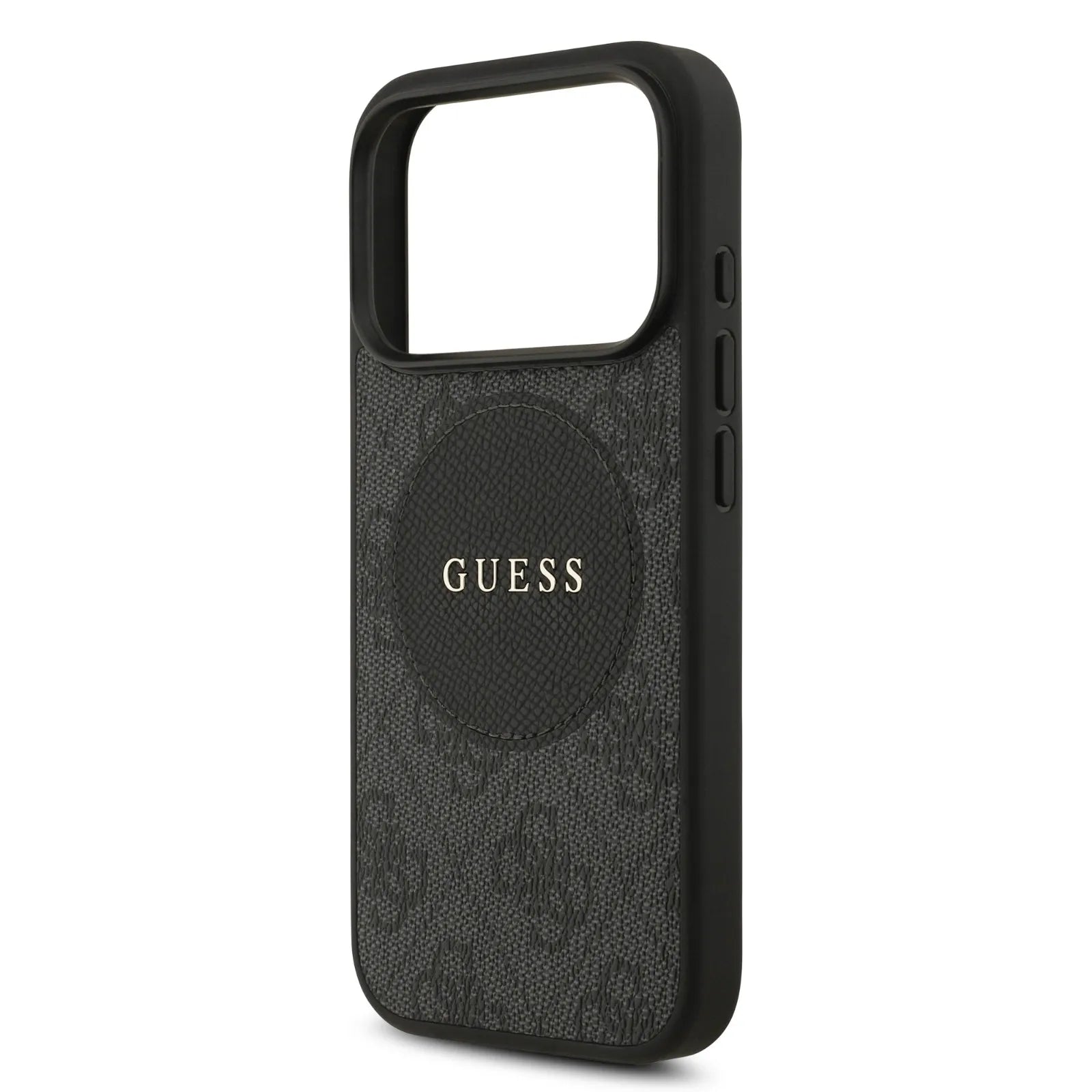 Guess, MagSafe 4G PU Leather Case with Round Patch & Classic Logo, iPhone 17 Pro