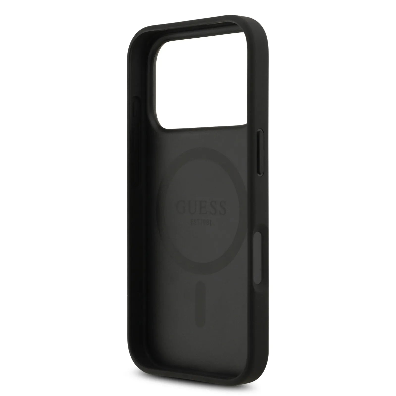 Guess, MagSafe 4G PU Leather Case with Round Patch & Classic Logo, iPhone 17 Pro