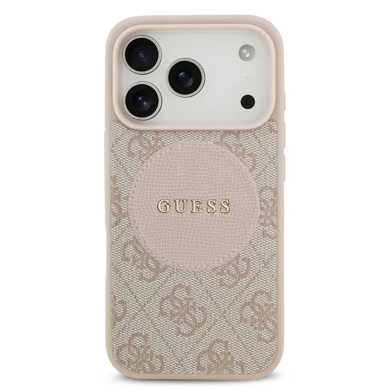 Guess, MagSafe 4G PU Leather Case with Round Patch & Classic Logo, iPhone 17 Pro