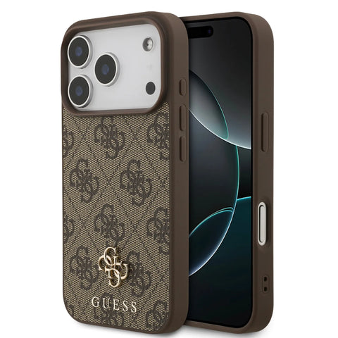 Guess, MagSafe 4G PU Leather Case with Small 4G & Classic Metal Logo, iPhone 17 Pro