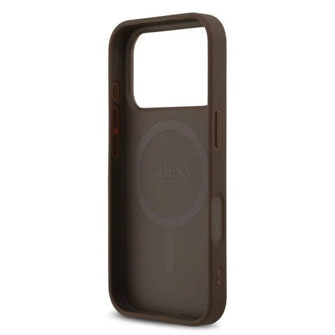 Guess, MagSafe 4G PU Leather Case with Triangle Logo, iPhone 17 Pro