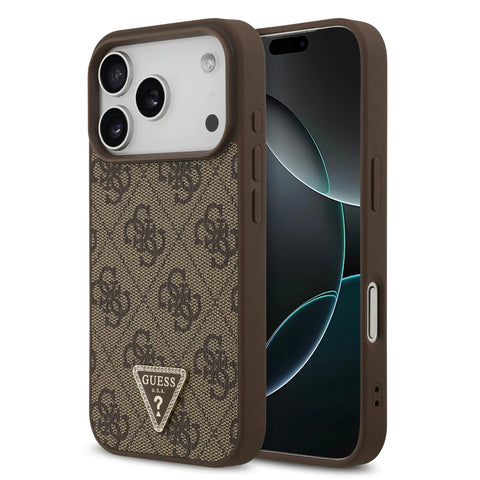 Guess, MagSafe 4G PU Leather Case with Triangle Logo, iPhone 17 Pro