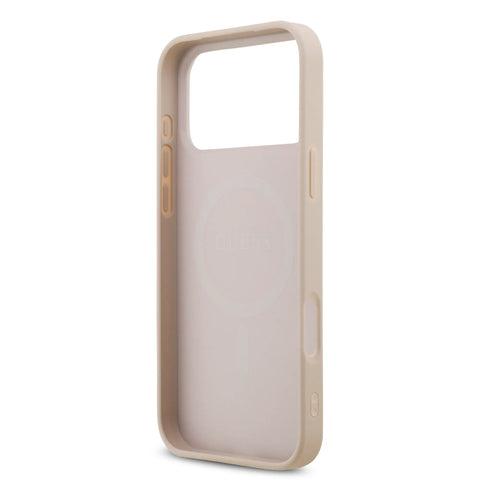 Guess, MagSafe 4G PU Leather Case with Small 4G & Classic Metal Logo, iPhone 17 Pro Max