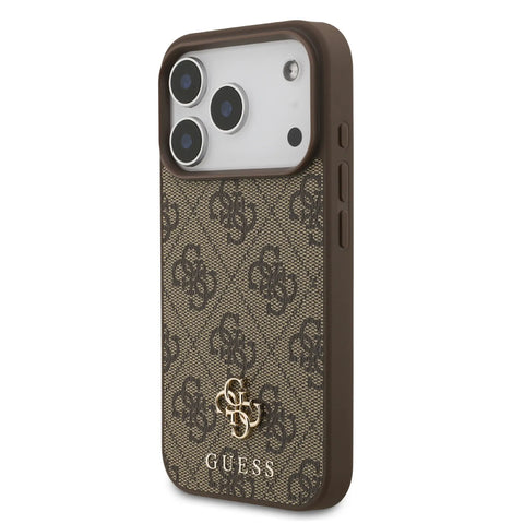 Guess, MagSafe 4G PU Leather Case with Small 4G & Classic Metal Logo, iPhone 17 Pro Max