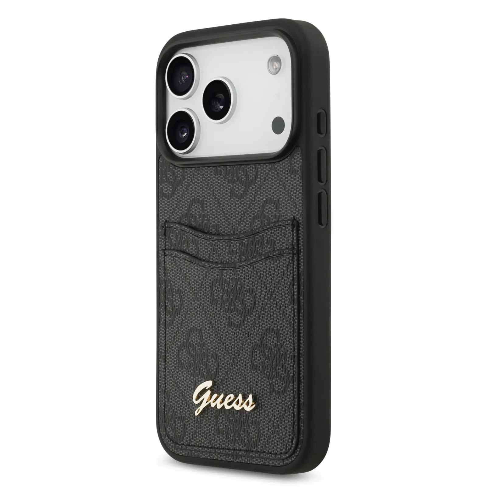 Guess, PU Case with Card Slot & Script Metal Logo, iPhone 17 Pro Max
