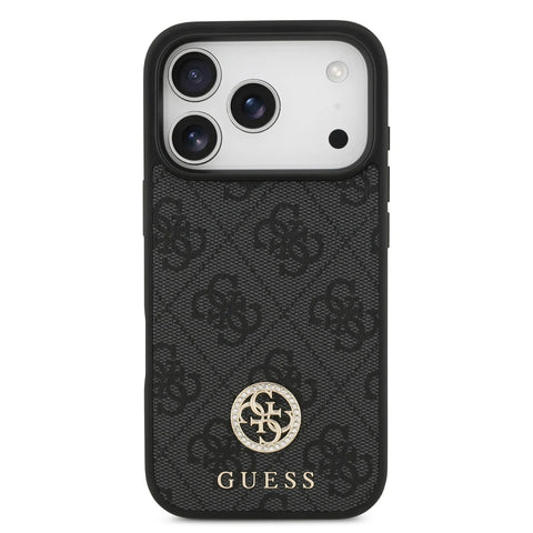 Guess, MagSafe 4G PU Leather Case with Classic & Strass Logo, iPhone 17 Pro