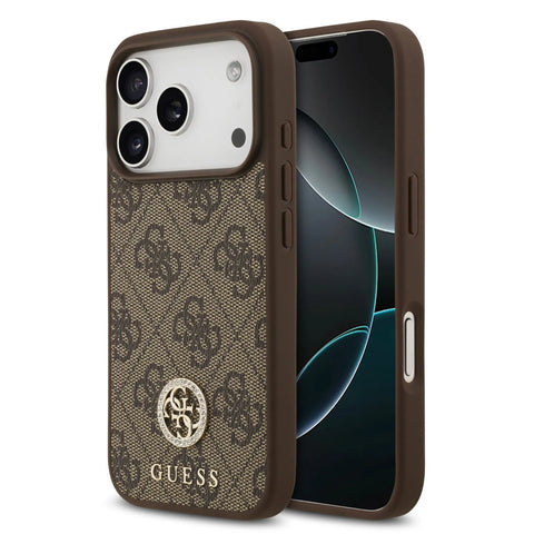 Guess, MagSafe 4G PU Leather Case with Classic & Strass Logo, iPhone 17 Pro