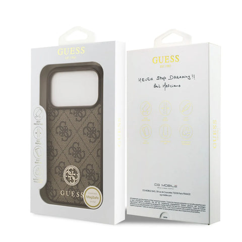 Guess, MagSafe 4G PU Leather Case with Classic & Strass Logo, iPhone 17 Pro