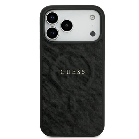 Guess, MagSafe PU Saffiano Leather Case with Classic Logo, iPhone 17 Pro