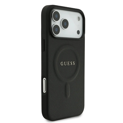 Guess, MagSafe PU Saffiano Leather Case with Classic Logo, iPhone 17 Pro