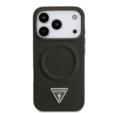 Guess, MagSafe PU Leather Case with Triangle Logo, iPhone 17 Pro