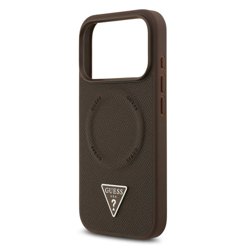Guess, MagSafe PU Leather Case with Triangle Logo, iPhone 17 Pro