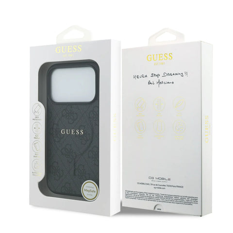 Guess, MagSafe 4G PU Leather Case with Classic Logo, iPhone 17 Pro Max