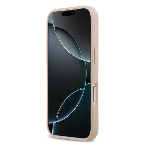 Guess, MagSafe PU Leather Case with Classic Logo & Peony Hot Stamp Design, iPhone 17 Pro Max