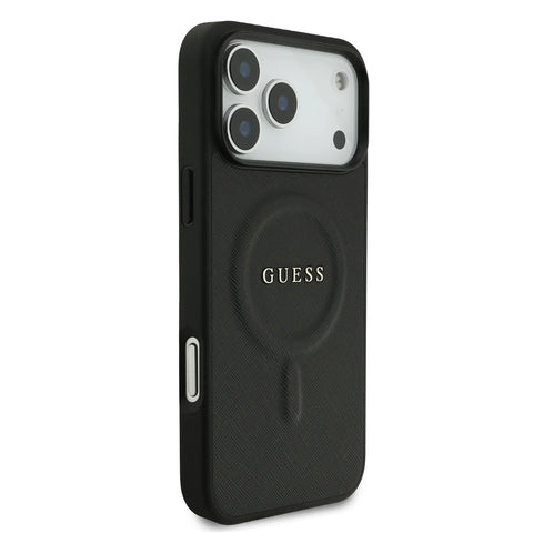 Guess, MagSafe PU Saffiano Leather Case with Classic Logo, iPhone 17 Pro Max