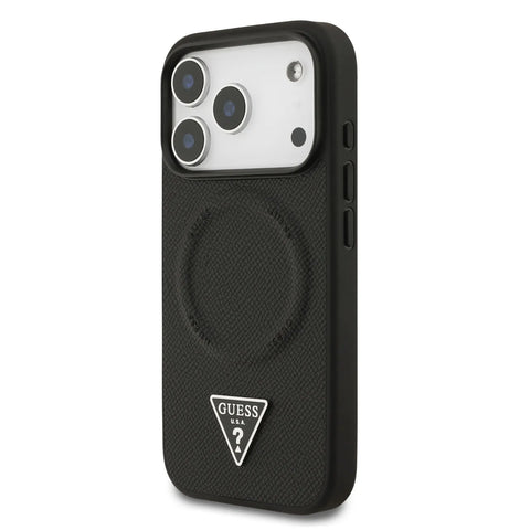 Guess, MagSafe PU Leather Case with Triangle Logo, iPhone 17 Pro Max
