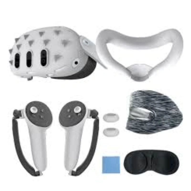 جاماكس مجموعة غطاء الحماية السيليكون للواقع الافتراضي لجهاز ميتا كويست 3