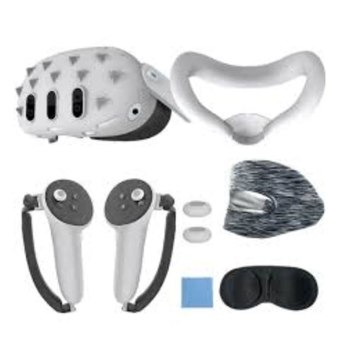 جاماكس مجموعة غطاء الحماية السيليكون للواقع الافتراضي لجهاز ميتا كويست 3