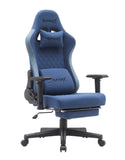 Gamax Gaming Chair model BS-7970 with Foot Rest - Dark Blue ( Installation not included )