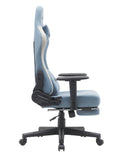Gamax Gaming Chair model BS-7970 with Foot Rest - Light Blue ( Installation not included )