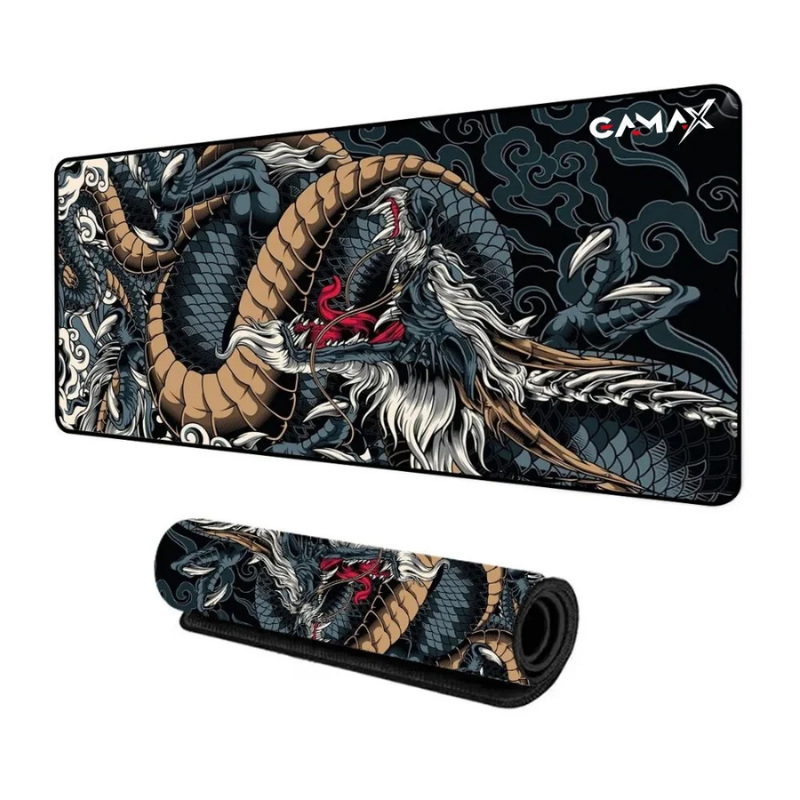 Gamax Japanese Dragon Waterproof Mousepad 80 x 40 CM - Black