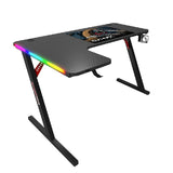 Gamax P202-LB RGB Carbon fiber Gaming Table 160*100*74 cm with Mousepad (L Shape - Left) - Black