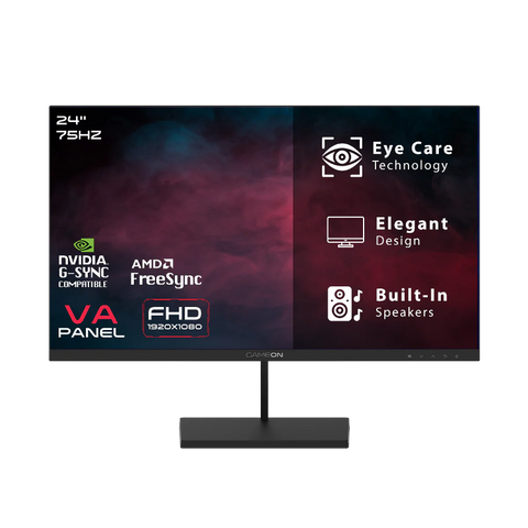 GameOn GB24F75, Basic Series 23.8" FHD, 75Hz, 5ms, VA Panel Gaming Monitor - Black 