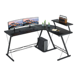 Gameon 3 in 1 L-Shaped Slayer II XL Series Gaming Desk - (150x112x74cm) - Table Top (100x48cm + 60x48cm)
